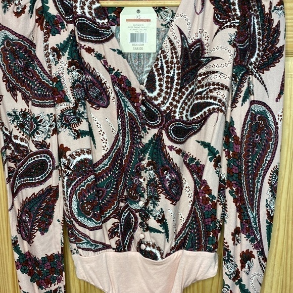 WONDERLY Rose Smoke Paisley Journey Calling Bodysuit Size XS - Picture 5 of 17